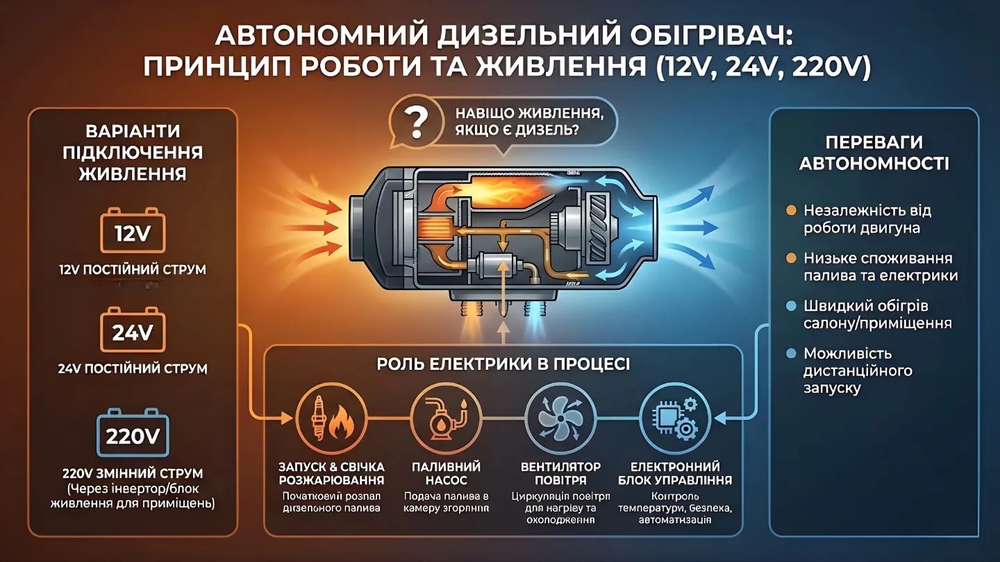 Навіщо живлення автономного обігрівача GREE